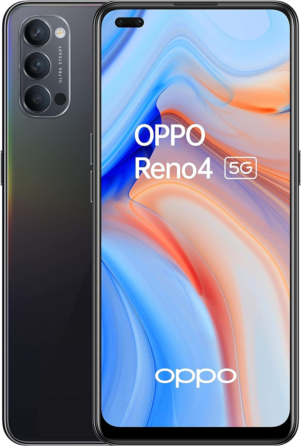 Oppo Reno 4 128GB 5G DS 6,5" spaceblack Smartphone (2020) hervorragend