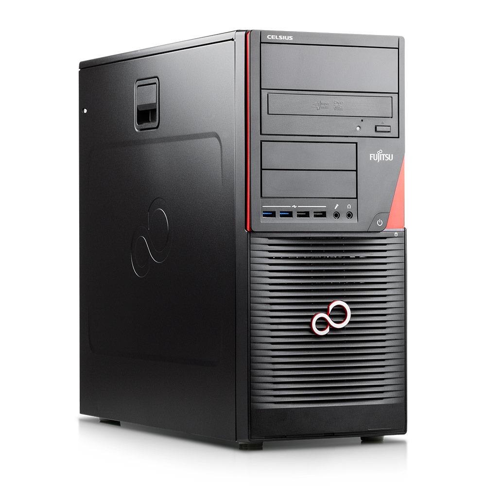 Fujitsu Celsius W550 Power Workstation Xeon E3-1220 V5 32GB 512GB WIN10 Pro Mini Tower hervorragend