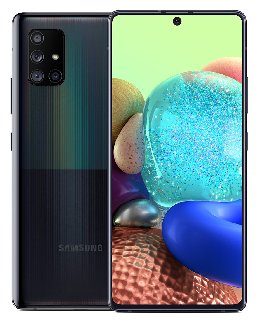 Samsung Galaxy A71 (A715F) 128GB black LTE Smartphone DS hervorragend