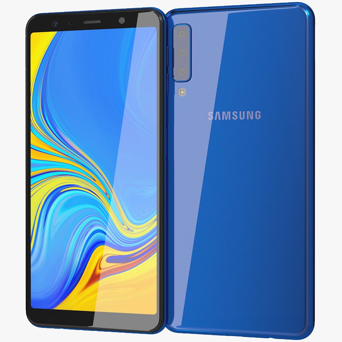 Samsung Galaxy A7 64GB 6" LTE DS (A750FN / 2018) Smartphone blue hervorragend