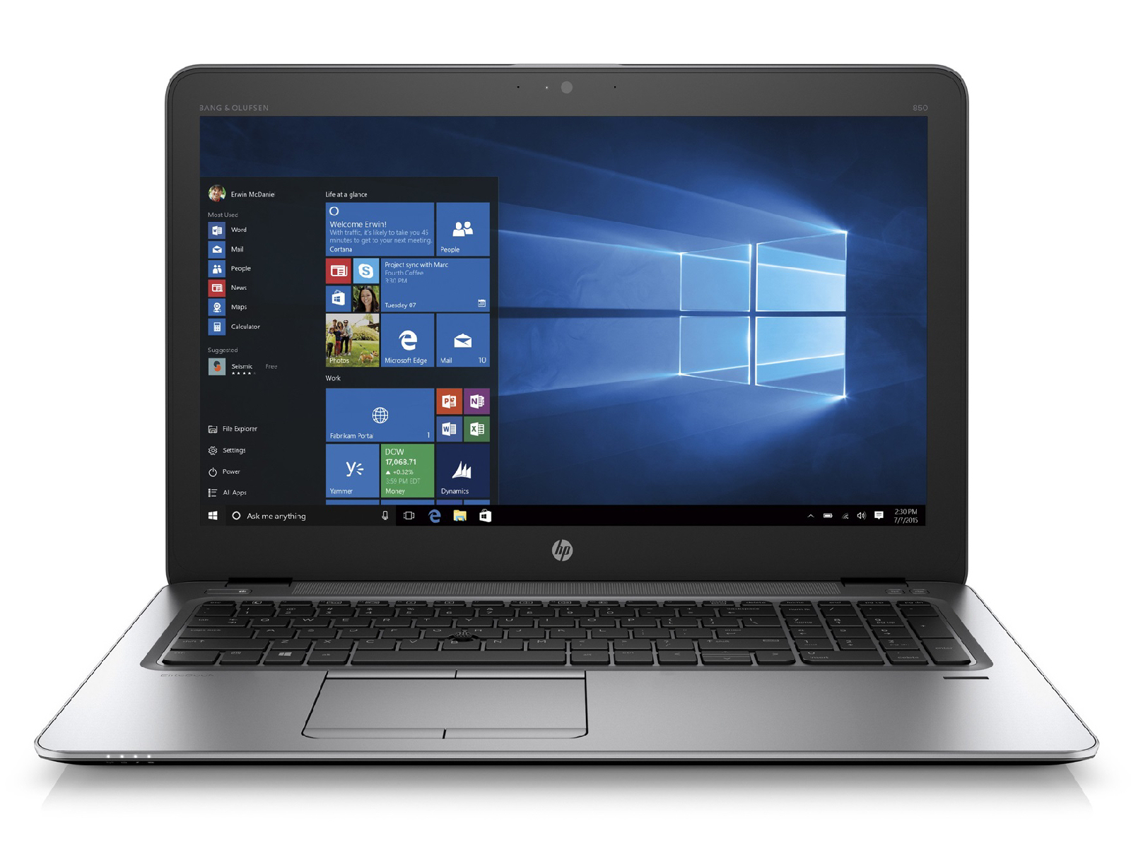 HP EliteBook 850 G3 i5-6300U 8GB 256GB 15,6" FHD QWERTZ-DE WIN10 Pro Laptop sehr gut