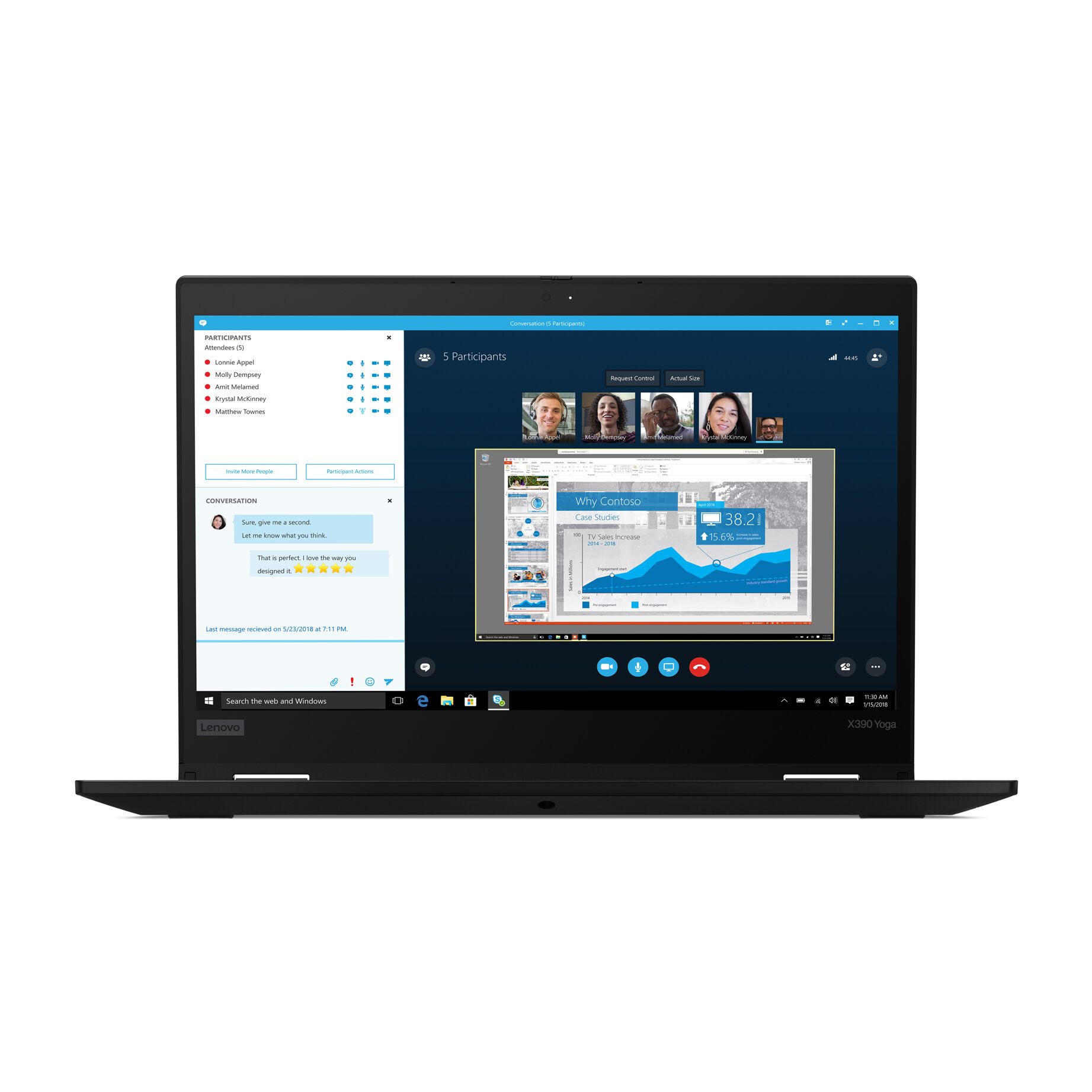 Lenovo ThinkPad X390 Yoga 13,3"FHD i5-8265U 8GB 512GB Win11 convertible QWERTZ-DE FP hervorragend