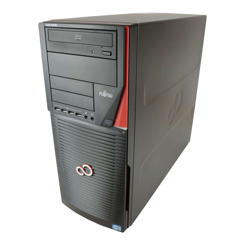 Fujitsu Celsius W550 Power Workstation Xeon E3-1220 V5 32GB 512GB WIN10 Pro Mini Tower hervorragend